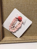 Crochet/Handmade Hair Clips/Hairpin -Pink Strawberries