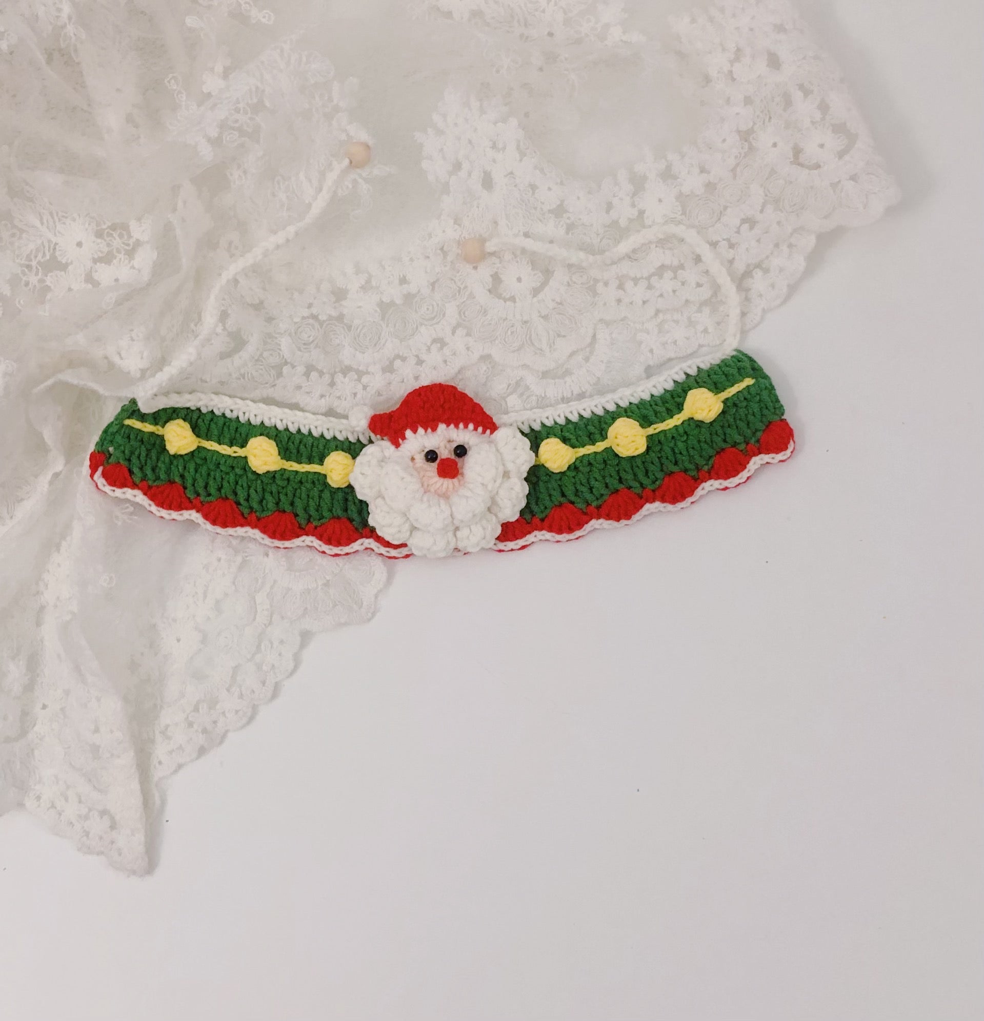 Crochet pet bib/collar/neckwear - Santa Clause - Christmas limited