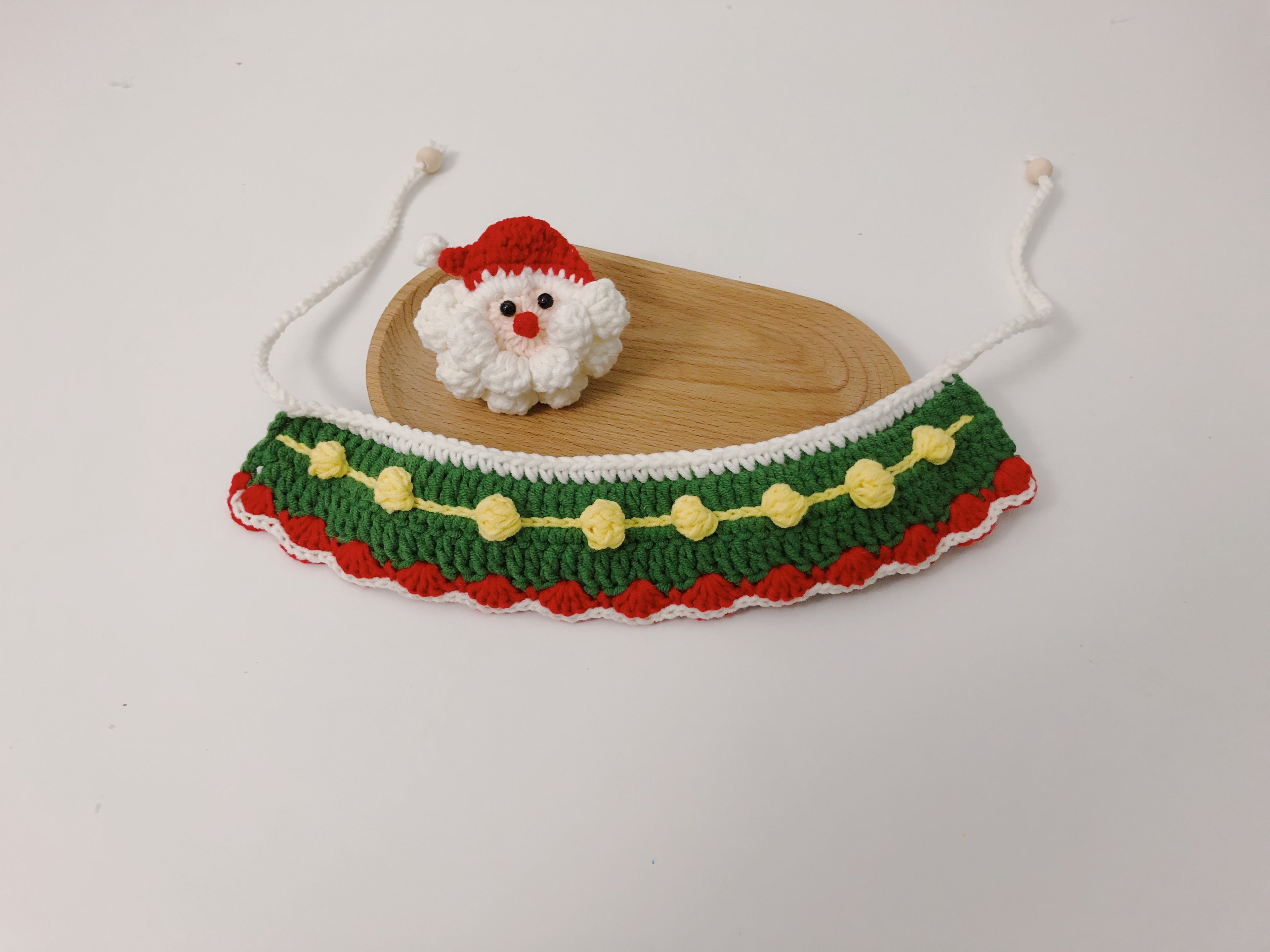 Crochet pet bib/collar/neckwear - Santa Clause - Christmas limited