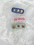 Crochet/Handmade Hair Clips/Hairpin/Fringe Pin/Bang Pin - Vintage Squares
