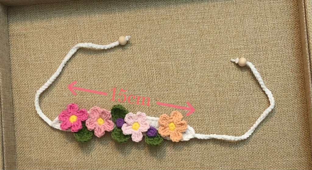 Crochet Pet Collar/Neckwear/Bib - Flowers in Spring - 100% handmade