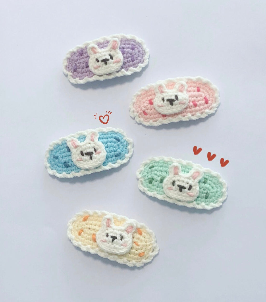 Crochet/Handmade Hair Clips/Hairpin - Cute Rabbits/Bunny