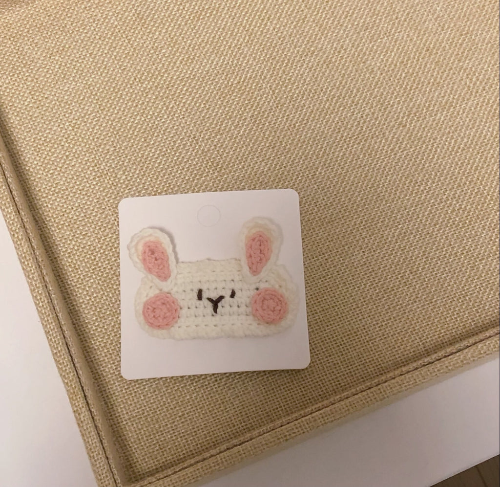 Crochet/Handmade Hair Clips/Hairpin - Long-eared Rabbits/Bunny-Gifts to Kids/Girls