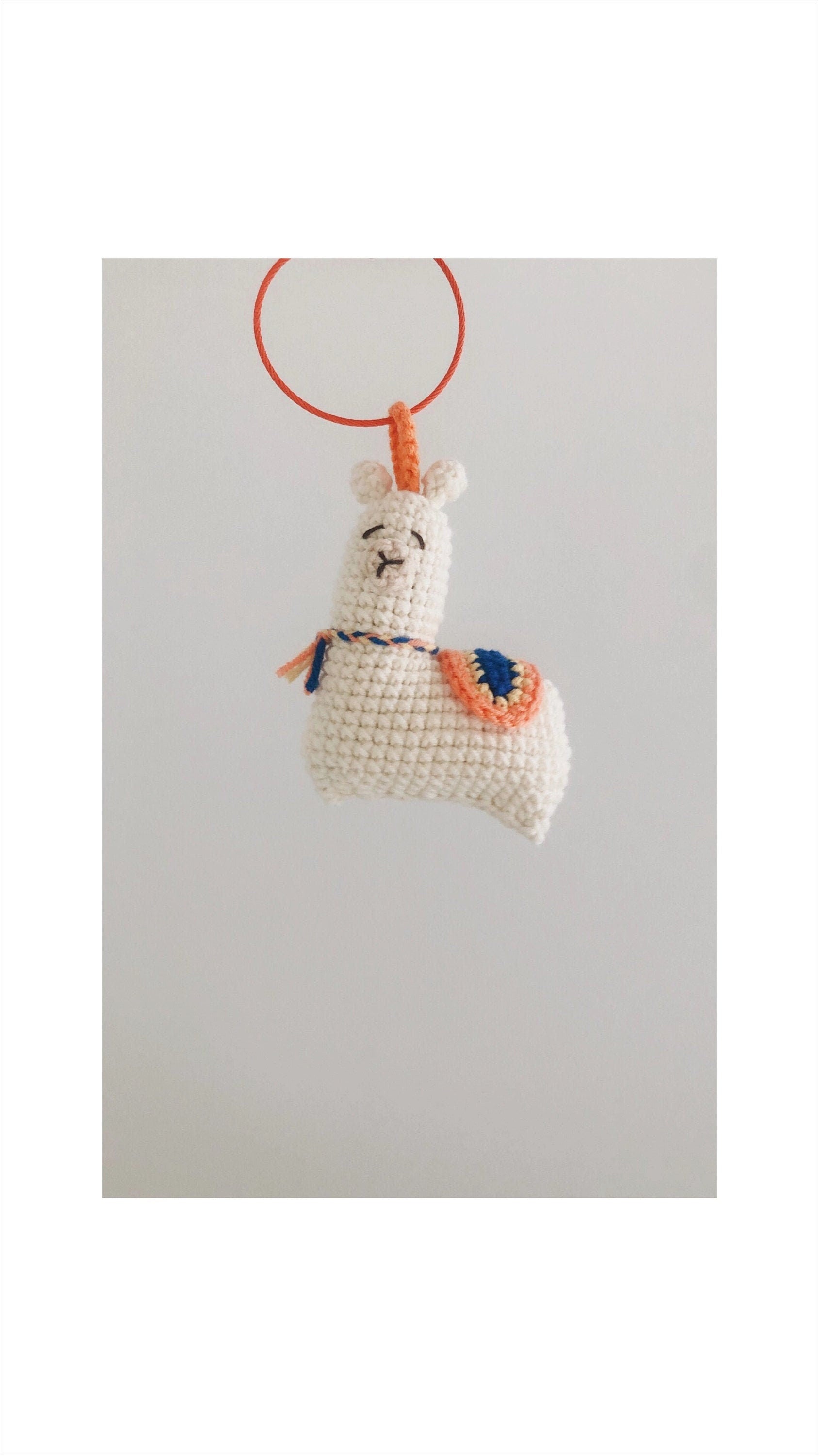 Crochet Keychain - Alpaca - handmade