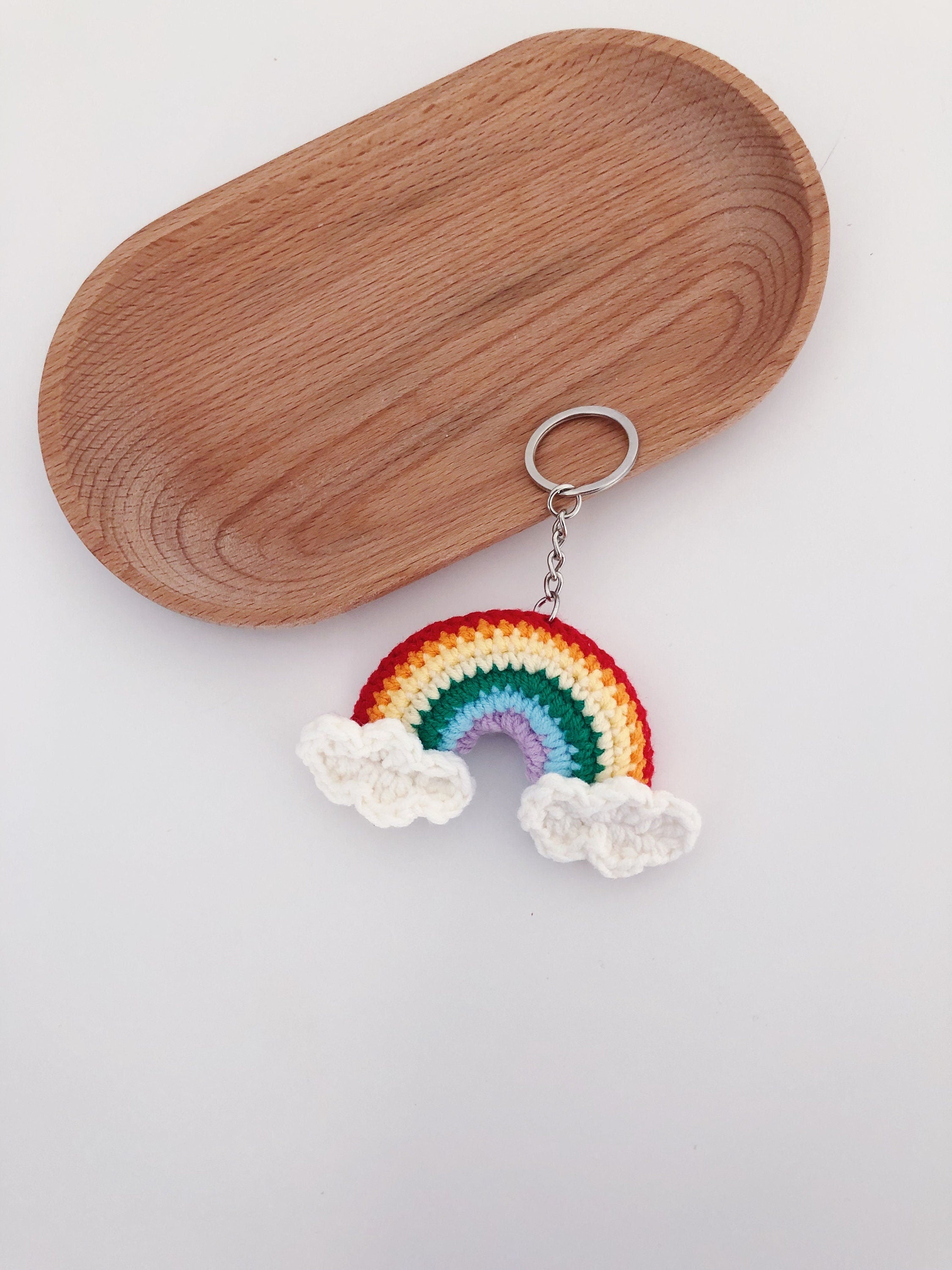 Crochet keychain - Rainbow/Pride Day - 100% handmade