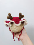 Crochet Pet Hat/Pet Apparel - Christmas Elk- 100% handmade