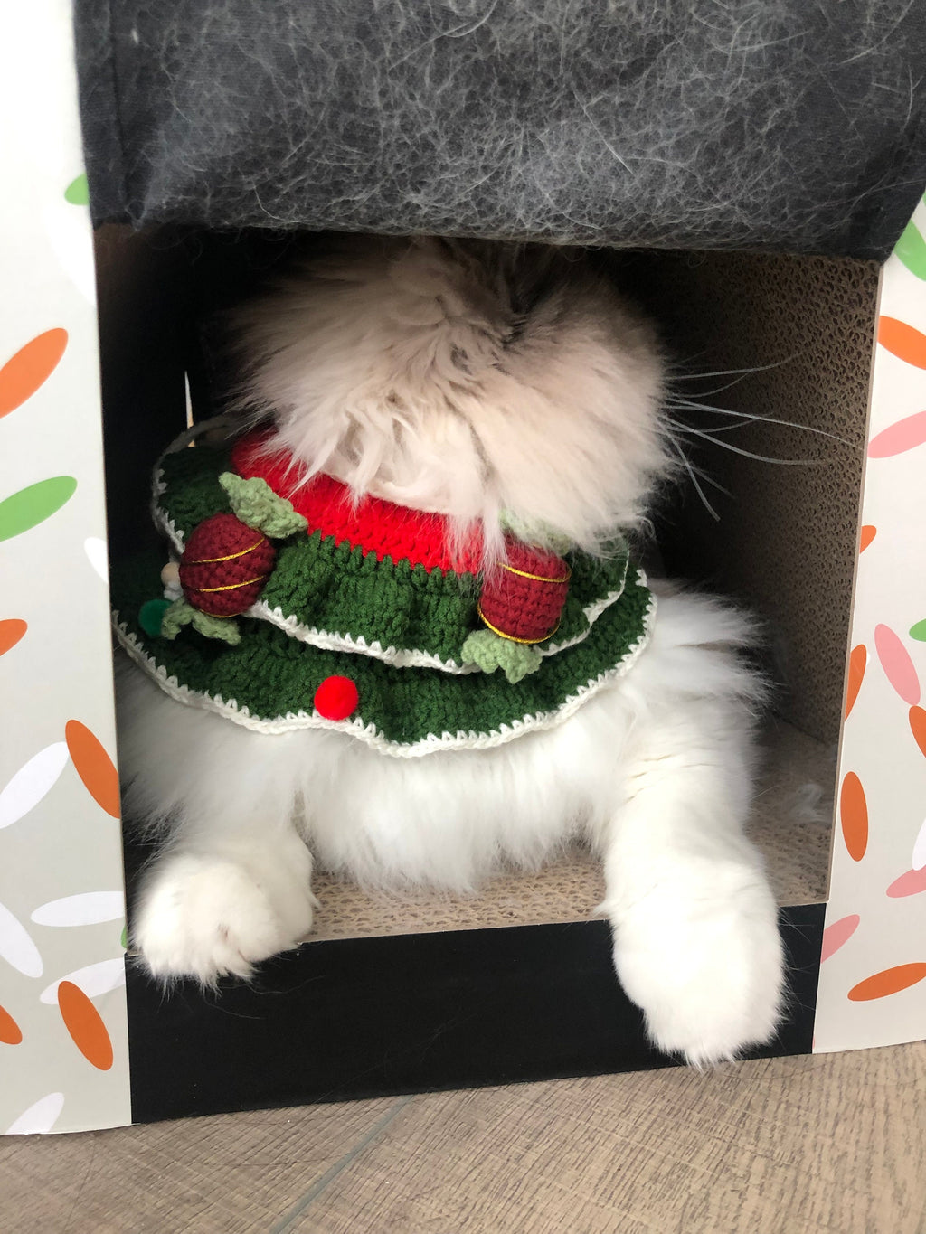 Crochet Pet Bib/Collar/Neckwear - Christmas Candies and Berries - 100% handmade