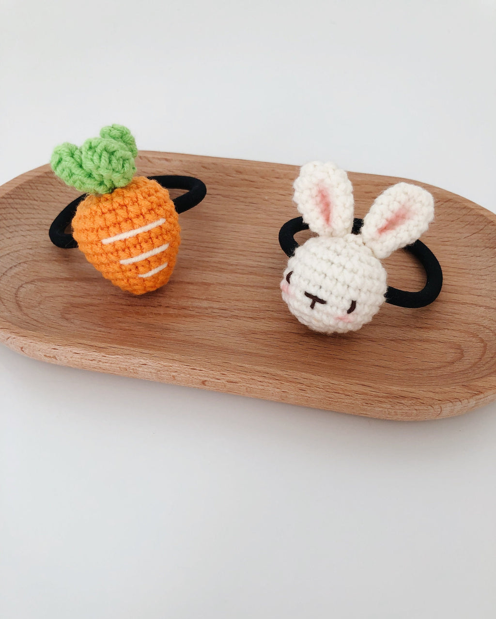 Crochet/Handmade Hair Tie/Hair Rope - Rabbit and Carrot - Gifts to Kids/Girls