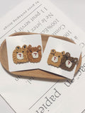 Crochet Hair Clips, Crochet Hairpins, Crochet Barrette, Handmade Hair Clips, Cartoon Hair Clips-Cookie Bears-Gifts to Kids/Women/Girls