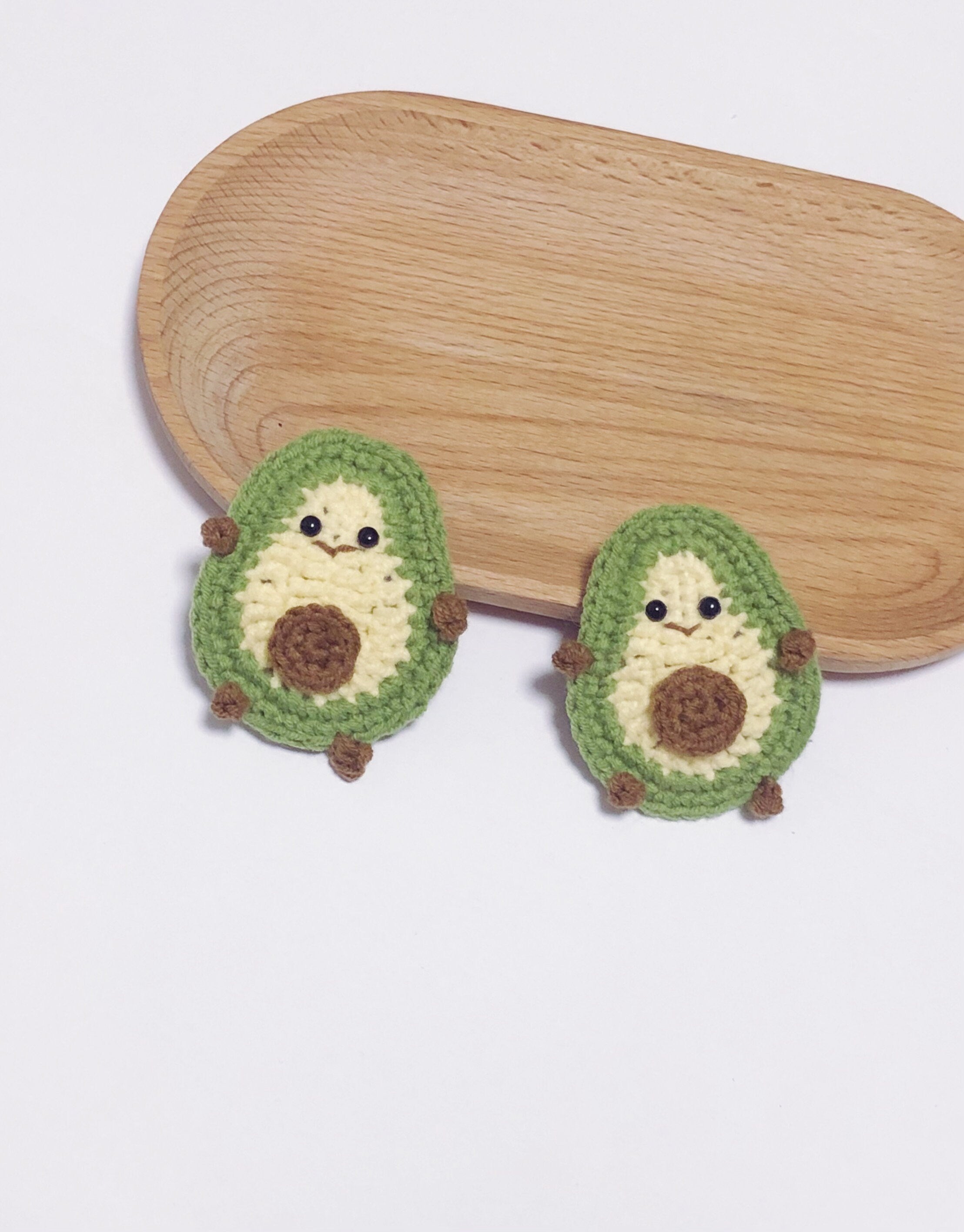 Crochet/Handmade Hair Clips/Hairpin - Avocado -Gifts to Kids/Girls