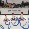 crochet Pet hat/pib - birthday cake - 100% handmade