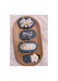Crochet/Handmade Hair Clips/Hairpin -lace and pearl -Gifts to Kids/Girls
