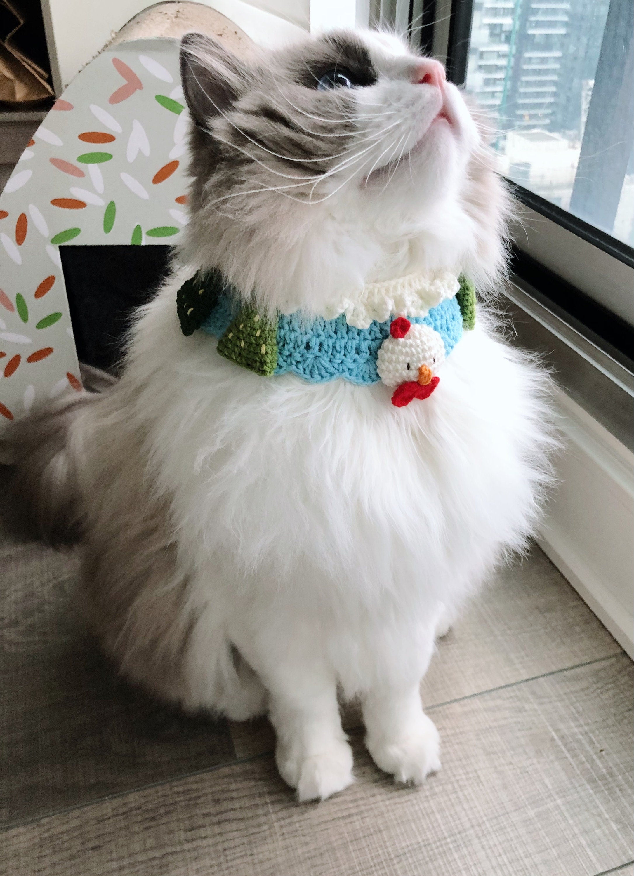 Crochet pet bib/collar/neckwear - 100% handmade - Snowman - Christmas limited
