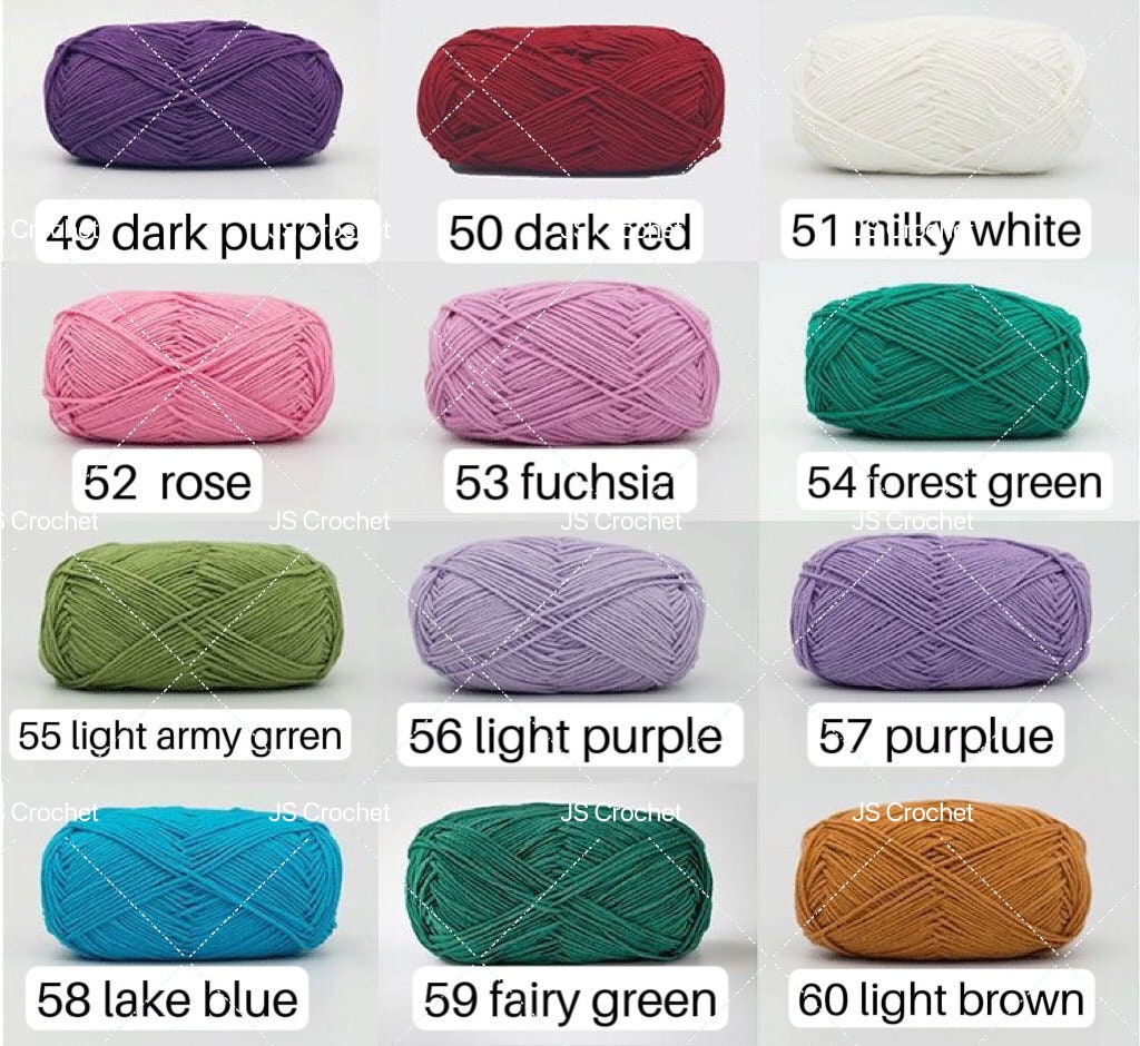 4-ply Yarn for Crochet/ Handmade/DIY - Milk Cotton-Ideal for Crochet Beginner