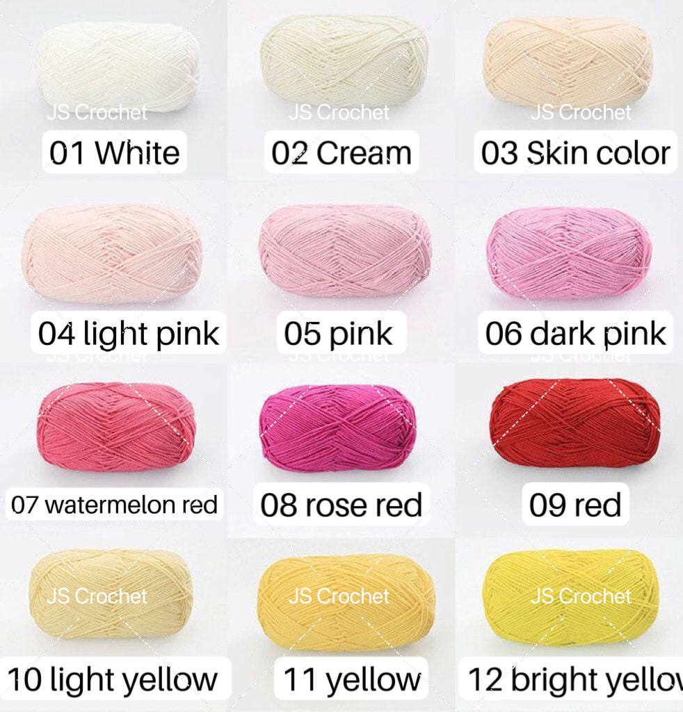 4-ply Yarn for Crochet/ Handmade/DIY - Milk Cotton-Ideal for Crochet Beginner