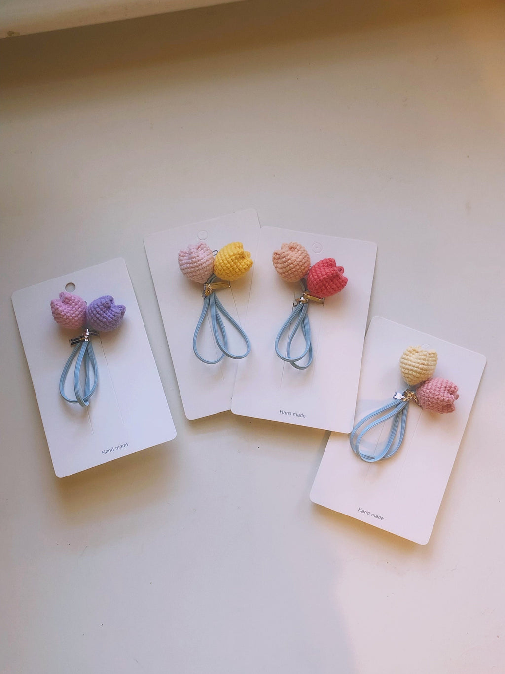 Crochet/Handmade Hair Tie/Hair Rope - Tulips - Gifts to Kids/Girls