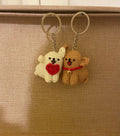 Crochet Couple Keychain-Matching keychain - cute dogs