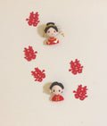 crochet wedding doll in Chinese traditional wedding dress- 100% handmade-wedding souvenirs
