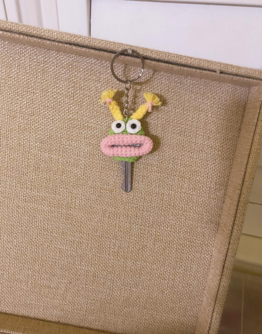 Crochet Key Holder/Key Case/Keychain/Pendant - Ugly-Cute Sausage Mouth - 100% Handmade