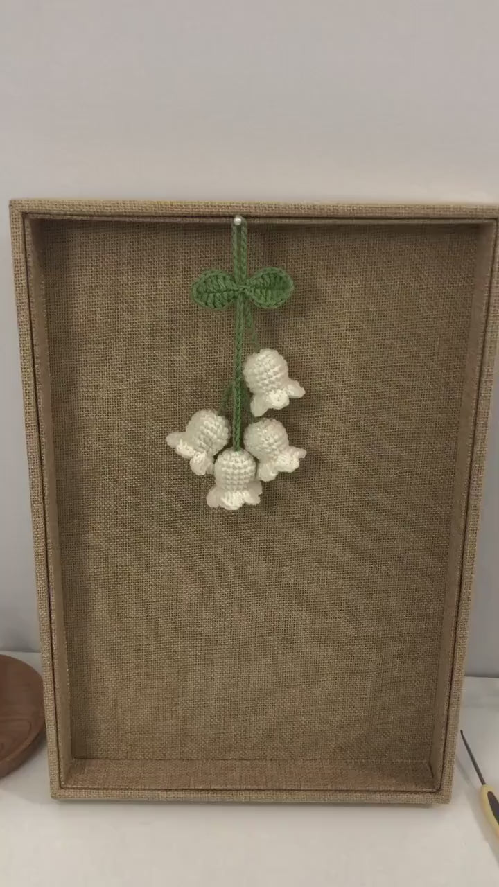 crochet bag accessories/decoration/hangings/ornaments - Lily of the valley - 100% handmade