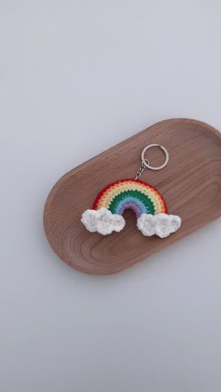 Crochet keychain - Rainbow/Pride Day - 100% handmade